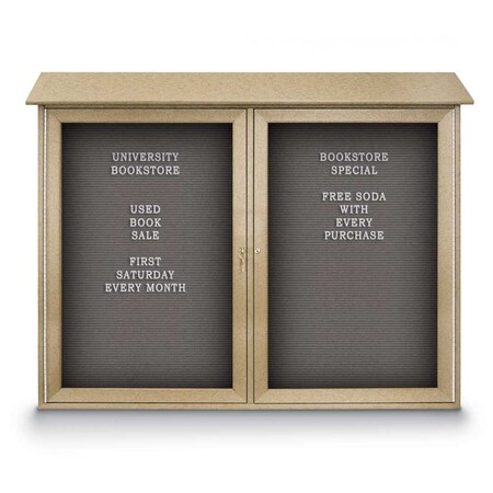 United Visual Products Indoor Enclosed Combo Board, 48"x36", Satin Frame/Blue & Burgundy UVCB4836-BLUE-DBURGU
